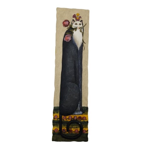 E. Smithson Cat Wall Art Plaque Set - Whimsical Feline Decor With Stars & Flower - Picture 10 of 11